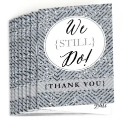 Big Dot Of Happiness We Still Do - 25th Wedding Anniversary - Party Thank You Cards (8 Count)