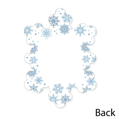 Big Dot Of Happiness Blue Snowflakes - Shaped Thank You Cards - Winter Holiday Party Thank You Note Cards With Envelopes - Set Of 12 6 Big Dot Of Happiness Blue Snowflakes - Shaped Thank You Cards - Winter Holiday Party Thank You Note Cards With Envelopes - Set Of 12 - Image 4