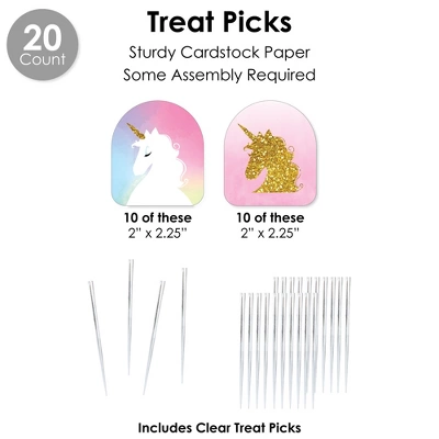 Big Dot Of Happiness Rainbow Unicorn - Magical Unicorn Baby Shower Or Birthday Party Favors And Cupcake Kit - Fabulous Favor Party Pack - 100 Pieces 6 Big Dot Of Happiness Rainbow Unicorn - Magical Unicorn Baby Shower Or Birthday Party Favors And Cupcake Kit - Fabulous Favor Party Pack - 100 Pieces - Image 4