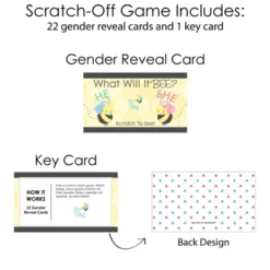 Big Dot Of Happiness Boy Bee Gender Reveal - What Will It Bee Gender Reveal Scratch Off Cards - Baby Shower Game - 22 Count -Party Planers Store GUEST 5167868c 8fcf 4491 813e cc42abccafe8