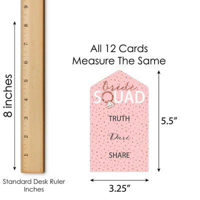 Big Dot Of Happiness Bride Squad - Rose Gold Bridal Shower Or Bachelorette Party Game Pickle Cards - Truth, Dare, Share Pull Tabs - Set Of 12 5 Big Dot Of Happiness Bride Squad - Rose Gold Bridal Shower Or Bachelorette Party Game Pickle Cards - Truth, Dare, Share Pull Tabs - Set Of 12 - Image 3