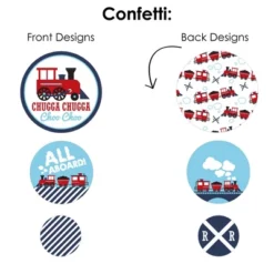 Big Dot Of Happiness Railroad Party Crossing - Steam Train Birthday Party Or Baby Shower Decor And Confetti - Terrific Table Centerpiece Kit - 30 Ct -Party Planers Store GUEST 5256199a 66ec 46c9 bc89 75c7232640e8