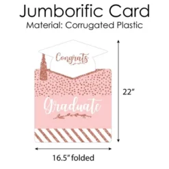 Big Dot Of Happiness Rose Gold Grad - Graduation Congratulations Giant Greeting Card - Big Shaped Jumborific Card -Party Planers Store GUEST 533e16a1 e7bc 4ced 9bb0 c841c6f6fa74