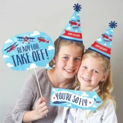 Big Dot Of Happiness Taking Flight - Airplane - Vintage Plane Happy Birthday Party Supplies Kit - Ready To Party Pack - 8 Guests -Party Planers Store GUEST 53d27008 1959 4103 a2de 51b2431c7665