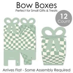 Big Dot Of Happiness Sage Green Checkered Party - Square Favor Gift Boxes - Bow Boxes - Set Of 12 -Party Planers Store GUEST 53ee6ce8 551b 454a ab05 a3676dc725f7