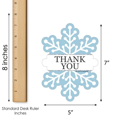 Big Dot Of Happiness Winter Wonderland - Shaped Thank You Cards - Snowflake Holiday Party & Winter Wedding Thank You Cards With Envelopes - Set Of 12 6 Big Dot Of Happiness Winter Wonderland - Shaped Thank You Cards - Snowflake Holiday Party & Winter Wedding Thank You Cards With Envelopes - Set Of 12 - Image 4
