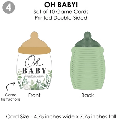 Big Dot Of Happiness Boho Botanical Baby - 4 Greenery Baby Shower Games - 10 Cards Each - Gamerific Bundle 8 Big Dot Of Happiness Boho Botanical Baby - 4 Greenery Baby Shower Games - 10 Cards Each - Gamerific Bundle - Image 6
