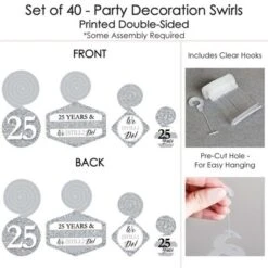 Big Dot Of Happiness We Still Do - 25th Wedding Anniversary - Anniversary Party Hanging Decor - Party Decoration Swirls - Set Of 40 11 Big Dot Of Happiness We Still Do - 25th Wedding Anniversary - Anniversary Party Hanging Decor - Party Decoration Swirls - Set Of 40 -Party Planers Store GUEST 546bc54c 2132 4946 b40a 9fd0daabf26f