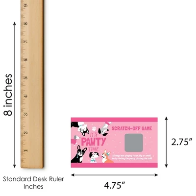 Big Dot Of Happiness Pawty Like A Puppy Girl - Pink Dog Baby Shower Or Birthday Party Game Scratch Off Cards - 22 Count 6 Big Dot Of Happiness Pawty Like A Puppy Girl - Pink Dog Baby Shower Or Birthday Party Game Scratch Off Cards - 22 Count - Image 4
