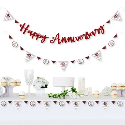 Big Dot Of Happiness We Still Do - 40th Wedding Anniversary - Party Letter Banner Decoration - 36 Banner Cutouts And Happy Anniversary Banner Letters 3 Big Dot Of Happiness We Still Do - 40th Wedding Anniversary - Party Letter Banner Decoration - 36 Banner Cutouts And Happy Anniversary Banner Letters