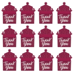 Big Dot Of Happiness Burgundy Elegantly Simple - Treat Box Party Favors - Guest Party Favors Goodie Gable Boxes - Set Of 12 -Party Planers Store GUEST 558ff48a 72a6 49f4 a40d 89ab95e34b2e