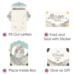 Big Dot Of Happiness World Awaits - Going Away Cards Gift Box Kit - Open When Letters - Set Of 8 -Party Planers Store GUEST 55dbcade fc05 4e74 8d5f f34dd2487df4