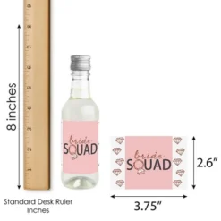 Big Dot Of Happiness Bride Squad - Mini Wine & Champagne Bottle Label Stickers - Rose Gold Bridal Shower Or Bachelorette Party Favor Gift - Set Of 16 -Party Planers Store GUEST 56149ef8 a54e 495b 85a0 95f144942adc