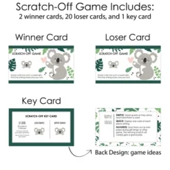 Big Dot Of Happiness Koala Cutie - Bear Birthday Party And Baby Shower Game Scratch Off Cards - 22 Count -Party Planers Store GUEST 56935168 c9fe 487d b802 ed8c388e3065
