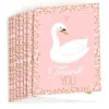 Big Dot Of Happiness Swan Soiree - White Swan Baby Shower Or Birthday Party Thank You Cards (8 Count)