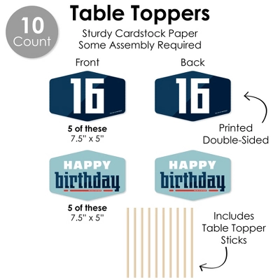 Big Dot Of Happiness Boy 16th Birthday - Sweet Sixteen Birthday Party Supplies Decoration Kit - Decor Galore Party Pack - 51 Pieces 6 Big Dot Of Happiness Boy 16th Birthday - Sweet Sixteen Birthday Party Supplies Decoration Kit - Decor Galore Party Pack - 51 Pieces - Image 5