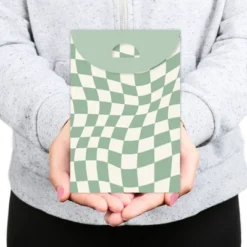 Big Dot Of Happiness Sage Green Checkered Party - Gift Favor Bags - Party Goodie Boxes - Set Of 12 -Party Planers Store GUEST 572d5573 e288 4ebe 9171 2b09deafe8d5