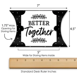 Big Dot Of Happiness Mr. And Mrs. - Favor Gift Boxes - Black And White Wedding Or Bridal Shower Large Pillow Boxes - Set Of 12 -Party Planers Store GUEST 576537af bb21 48e3 95a5 7ae9ddc42a2c