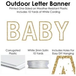 Big Dot Of Happiness Baby Neutral - Large Baby Shower Decorations - Baby - Outdoor Letter Banner 10 Big Dot Of Happiness Baby Neutral - Large Baby Shower Decorations - Baby - Outdoor Letter Banner -Party Planers Store GUEST 580d9aa7 000d 4a52 b8f9 110d0ba776ce