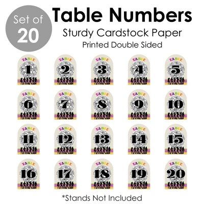 Big Dot Of Happiness 70’s Disco - 1970s Disco Fever Party Double-Sided 5 X 7 Inches Cards - Table Numbers - 1-20 6 Big Dot Of Happiness 70’s Disco - 1970s Disco Fever Party Double-Sided 5 X 7 Inches Cards - Table Numbers - 1-20 - Image 4
