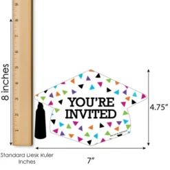 Big Dot Of Happiness Hats Off Grad - Shaped Fill-in Invitations - Graduation Party Invitation Cards With Envelopes - Set Of 12 -Party Planers Store GUEST 58d2bbe5 50f6 441c 882c 6073804acfa4