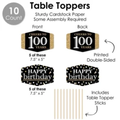 Big Dot Of Happiness Adult 100th Birthday - Gold - Birthday Party Supplies Decoration Kit - Decor Galore Party Pack - 51 Pieces 12 Big Dot Of Happiness Adult 100th Birthday - Gold - Birthday Party Supplies Decoration Kit - Decor Galore Party Pack - 51 Pieces -Party Planers Store GUEST 592bdb41 f3f8 4f5b bd45 e350e7cc10b3