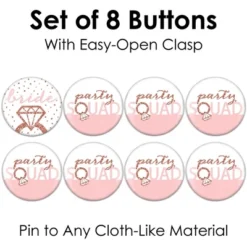 Big Dot Of Happiness Bride Squad - 3 Inch Rose Gold Bridal Shower Or Bachelorette Party Badge - Pinback Buttons - Set Of 8 -Party Planers Store GUEST 59712b3c 60cb 4349 90b8 0746c3b5ff06