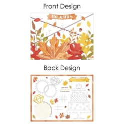 Big Dot Of Happiness Fall Foliage Bride - Paper Autumn Leaves Bridal Shower And Wedding Party Coloring Sheets - Activity Placemats - Set Of 16 -Party Planers Store GUEST 5993aaf3 784f 47c9 818d 45c4607c70ae