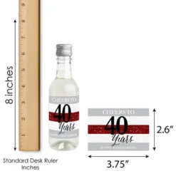 Big Dot Of Happiness We Still Do - 40th Wedding Anniversary - Mini Wine And Champagne Bottle Label Stickers - Anniversary Party Favor Gift - Set Of 16 -Party Planers Store GUEST 5a648e0b 0321 4cf3 9a69 01409644ae2a