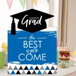 Big Dot Of Happiness Blue Grad - Best Is Yet To Come - Royal Blue Congratulations Giant Greeting Card - Big Shaped Jumborific Card