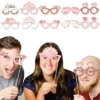 Big Dot Of Happiness Bride Squad Glasses - Paper Card Stock Rose Gold Bridal Shower Or Bachelorette Party Photo Booth Props Kit - 10 Count -Party Planers Store GUEST 5b742990 e002 4dc8 bcb6 79f730b40656