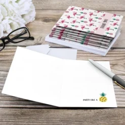 Big Dot Of Happiness Pink Flamingo - Party Like A Pineapple - Tropical Summer Thank You Cards (8 Count) -Party Planers Store GUEST 5ba23424 661c 4c23 bacc 1cc36e361a83