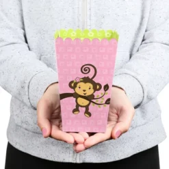 Big Dot Of Happiness Pink Monkey Girl - Baby Shower Or Birthday Favor Popcorn Treat Boxes - Set Of 12 -Party Planers Store GUEST 5badc3f9 5461 4a9d ad44 dacbff2f2f88