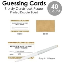 Big Dot Of Happiness We Still Do - 50th Wedding Anniversary - How Many Candies Anniversary Party Game - 1 Stand And 40 Cards - Candy Guessing Game -Party Planers Store GUEST 5bc9941d 7726 41ba 8e54 0b6accea2079