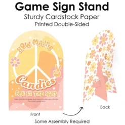Big Dot Of Happiness Stay Groovy - How Many Candies Boho Hippie Party Game - 1 Stand And 40 Cards - Candy Guessing Game -Party Planers Store GUEST 5c1f51be 0e89 4284 a29b 728bde908c8f
