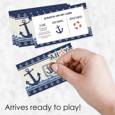 Big Dot Of Happiness Ahoy Nautical - Baby Shower Or Birthday Party Game Scratch Off Cards - 22 Count 3 Big Dot Of Happiness Ahoy Nautical - Baby Shower Or Birthday Party Game Scratch Off Cards - 22 Count