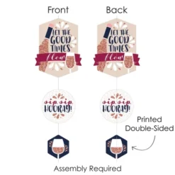 Big Dot Of Happiness But First, Wine - Wine Tasting Party DIY Dangler Backdrop - Hanging Vertical Decorations - 30 Pieces 12 Big Dot Of Happiness But First, Wine - Wine Tasting Party DIY Dangler Backdrop - Hanging Vertical Decorations - 30 Pieces -Party Planers Store GUEST 5ce931ee c79c 49ee bb57 4aec75587fa9