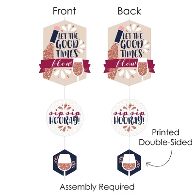 Big Dot Of Happiness But First, Wine - Wine Tasting Party DIY Dangler Backdrop - Hanging Vertical Decorations - 30 Pieces 7 Big Dot Of Happiness But First, Wine - Wine Tasting Party DIY Dangler Backdrop - Hanging Vertical Decorations - 30 Pieces - Image 5