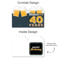 Big Dot Of Happiness Cheers And Beers To 40 Years - Happy Birthday Giant Greeting Card - Big Shaped Jumborific Card 10 Big Dot Of Happiness Cheers And Beers To 40 Years - Happy Birthday Giant Greeting Card - Big Shaped Jumborific Card -Party Planers Store GUEST 5d5a6dff 0dad 4da4 8400 b7f01eb847b9