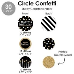 Big Dot Of Happiness Adult Happy Birthday - Gold - Birthday Party Supplies Decoration Kit - Decor Galore Party Pack - 51 Pieces -Party Planers Store GUEST 5e9a7c11 f736 477f 88f8 cdb66b13f311