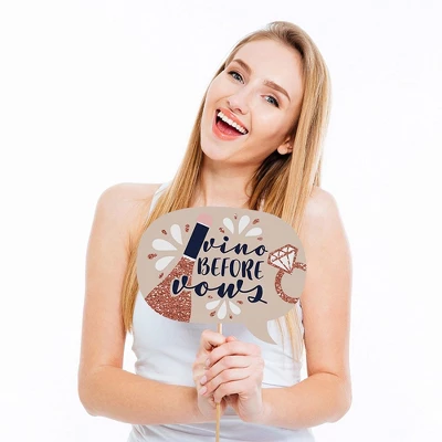 Big Dot Of Happiness Vino Before Vows - Winery Bridal Shower Or Bachelorette Party Photo Booth Props Kit - 20 Count 4 Big Dot Of Happiness Vino Before Vows - Winery Bridal Shower Or Bachelorette Party Photo Booth Props Kit - 20 Count - Image 2