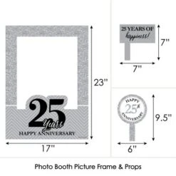 Big Dot Of Happiness We Still Do - 25th Wedding Anniversary Selfie Photo Booth Picture Frame & Props - Printed On Sturdy Material -Party Planers Store GUEST 5f588d31 8eff 4c34 9417 3fc91aee5020