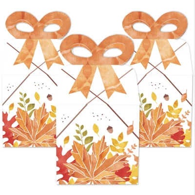 Big Dot Of Happiness Fall Foliage - Square Favor Gift Boxes - Autumn Leaves Party Bow Boxes - Set Of 12 3 Big Dot Of Happiness Fall Foliage - Square Favor Gift Boxes - Autumn Leaves Party Bow Boxes - Set Of 12