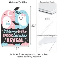 Big Dot Of Happiness Boo-y Or Ghoul - Party Decorations - Halloween Gender Reveal Party Welcome Yard Sign -Party Planers Store GUEST 5f92b29a aec9 476c aeea d2b2d784a978