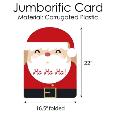 Big Dot Of Happiness Jolly Santa Claus - Christmas Giant Greeting Card - Big Shaped Jumborific Card 5 Big Dot Of Happiness Jolly Santa Claus - Christmas Giant Greeting Card - Big Shaped Jumborific Card - Image 3