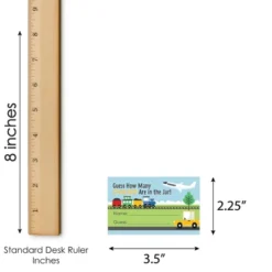 Big Dot Of Happiness Cars, Trains, And Airplanes - How Many Candies Transportation Birthday Party Game - 1 Stand And 40 Cards - Candy Guessing Game -Party Planers Store GUEST 6032e409 6845 4ce5 a67c 688a36f76213