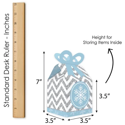 Big Dot Of Happiness Winter Wonderland - Square Favor Gift Boxes - Snowflake Holiday Party And Winter Wedding Bow Boxes - Set Of 12 7 Big Dot Of Happiness Winter Wonderland - Square Favor Gift Boxes - Snowflake Holiday Party And Winter Wedding Bow Boxes - Set Of 12 - Image 5