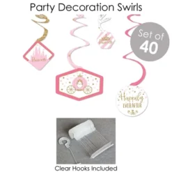 Big Dot Of Happiness Little Princess Crown - Pink And Gold Princess Baby Shower Or Birthday Party Supplies - Banner Decoration Kit - Fundle Bundle -Party Planers Store GUEST 60d8ac14 f376 46ec 806f 58fefeda753d