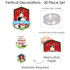 Big Dot Of Happiness Farm Animals - Barnyard Baby Shower Or Birthday Party DIY Dangler Backdrop - Hanging Vertical Decorations - 30 Pieces 11 Big Dot Of Happiness Farm Animals - Barnyard Baby Shower Or Birthday Party DIY Dangler Backdrop - Hanging Vertical Decorations - 30 Pieces -Party Planers Store GUEST 61181e98 4dbb 4958 8e89 80c84aa388f1