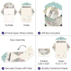 Big Dot Of Happiness World Awaits - Going Away Cards Gift Box Kit - Open When Letters - Set Of 8 -Party Planers Store GUEST 61232603 c9d2 4717 be5d 049ca6aeed5f